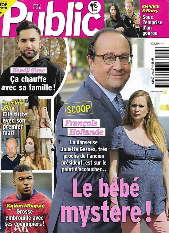 PUBLIC n°936 18/06/2021  François Hollande/ Kendji Girac/ Kylian Mbappé/ Angelina Jolie/ Meghan & Harry/ Sandrine Kiberlain