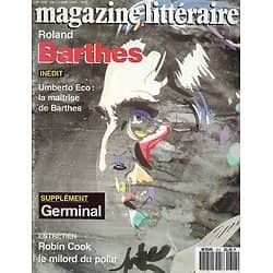 LE MAGAZINE LITTERAIRE n°314 octobre 1993  Dossier: Roland Barthes/ Robin Cook/ Supplément: Germinal