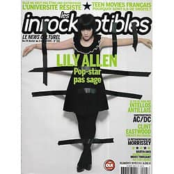 LES INROCKUPTIBLES n°691 24/02/2009  Lily Allen pop-star pas sage/ Teen movies français/ Clint Eastwood/ L'université résiste/ David Morrissey/ AC/DC/ Martin Amis