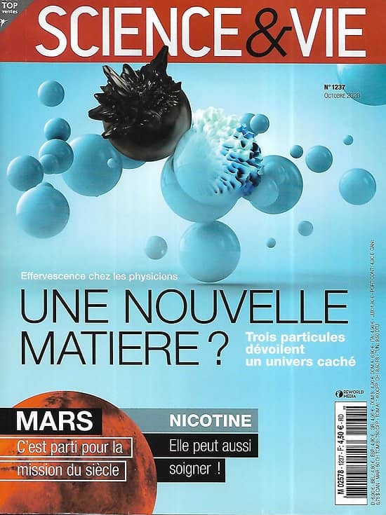 SCIENCE&VIE n°1237 octobre 2020  Une nouvelle matière?/ Mars, mission du siècle/ 536, l'année maudite/ Nicotine, elle soigne aussi