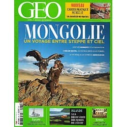 GEO n°484 juin 2019  Mongolie, voyage entre steppe et ciel/ Fjords islandais/ Lamu, paradis en sursis/ Carrières de calcaire en Egypte