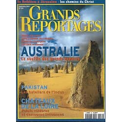 GRANDS REPORTAGES n°224 septembre 2000  Australie: Le souffle des grands espaces/ Châteaux de la Loire/ Bateliers de l'Indus/ Bethléem-Jérusalem
