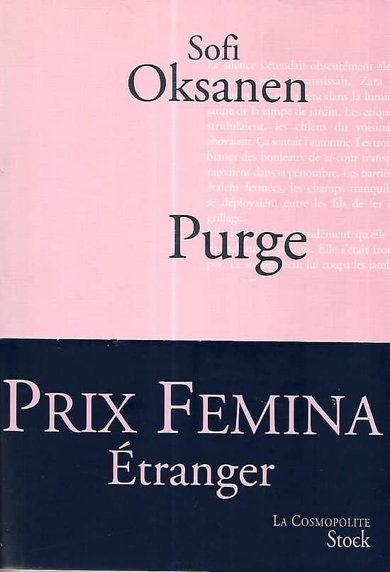 "Purge" Sofi Oksanen/ Très bon état/ 2010/ Livre broché