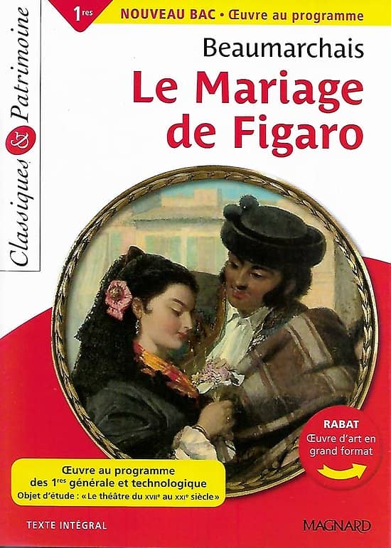 "Le Mariage de Figaro" Beaumarchais/ Classiques & Patrimoine/ Magnard/ Excellent état/ 2019/ Livre poche