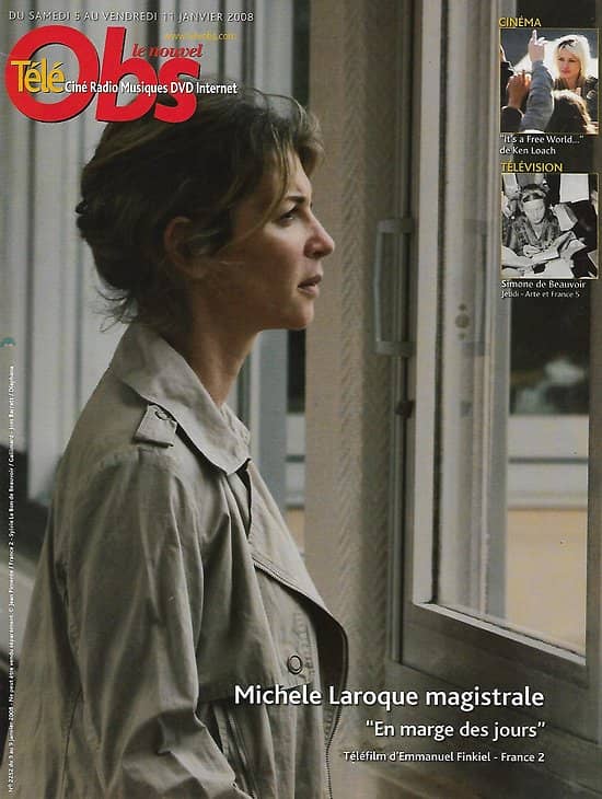 TELE OBS n°2552 09/01/2008  Michèle Laroque, magistrale/ Ken Loach/ La BD adaptée au cinéma/ Simone de Beauvoir/ Nanni Moretti