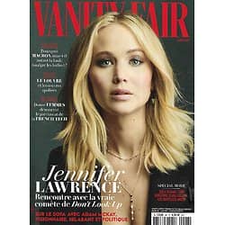 VANITY FAIR n°98 mars 2022  Jennifer Lawrence/ McKay "Don't look up"/ Macron et la foule/ Femmes de tech/ Spécial mode & muses/ Le musée de l'horreur