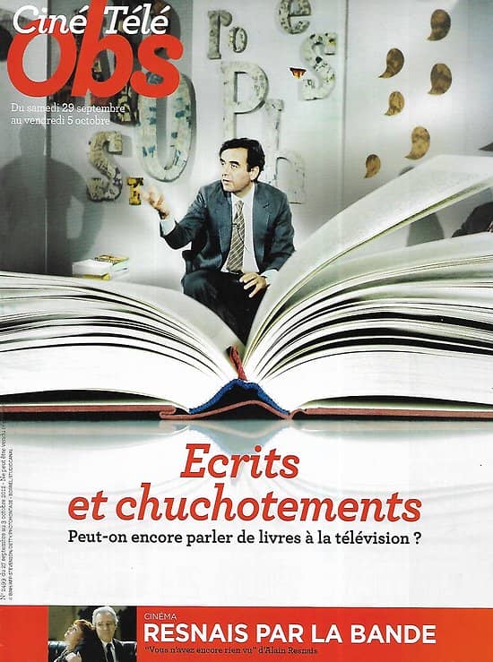 TELE OBS n°2499 27/09/2012  Peut-on encore parler de livres à la télévision?/ Sabine Azéma & Resnais/ Arnaud Montebourg/ Sandrine Bonnaire