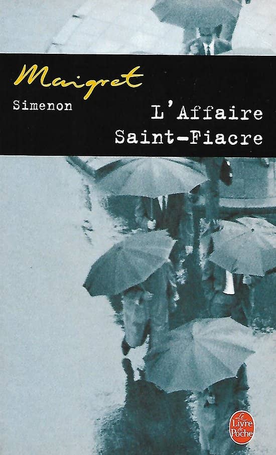 "L'affaire Saint-Fiacre" Georges Simenon/ Très bon état/ 2003/ Livre poche