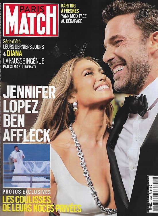PARIS MATCH n°3825 25/08/2022  Jennifer Lopez & Ben Affleck: Noces privées/ Leurs derniers jours: Diana/ Ukraine: opération nettoyage