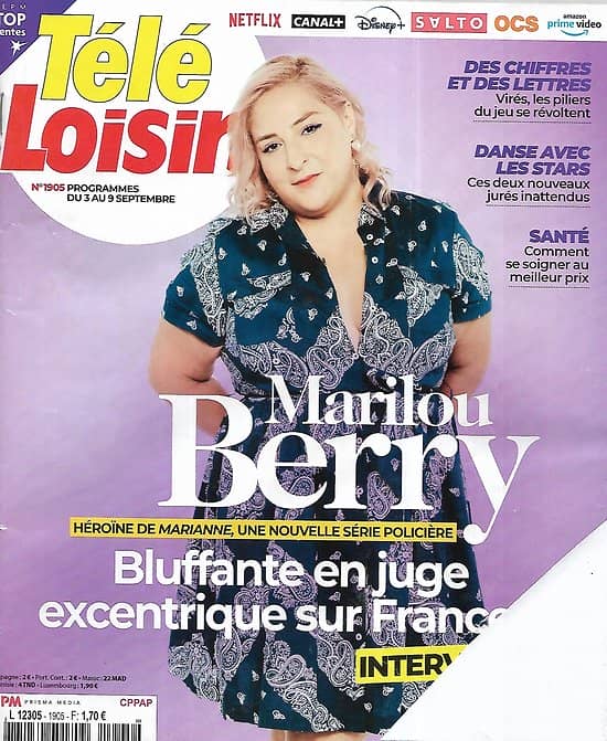 TELE LOISIRS n°1905 03/09/2022  Marilou Berry "Marianne"/ "DALS"/ "Le seigneur des anneaux"/ Kendi Girac/ "Ici tout commence"