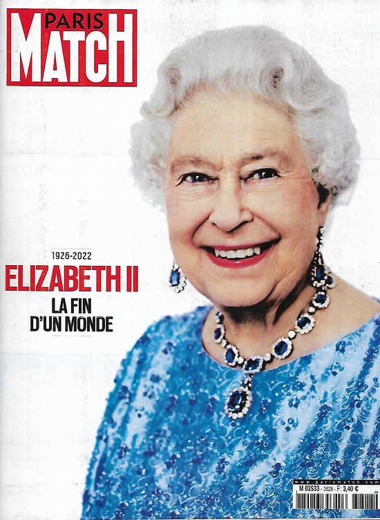 PARIS MATCH n°3828 15/09/2022  Elizabeth II, 1926-2022, la fin d'un monde