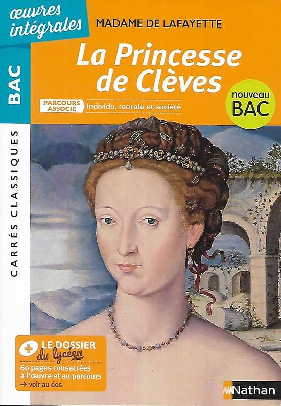 "La princesse de Clèves" Madame de Lafayette/ Bon état/ 2021/ Nathan/ Livre poche 