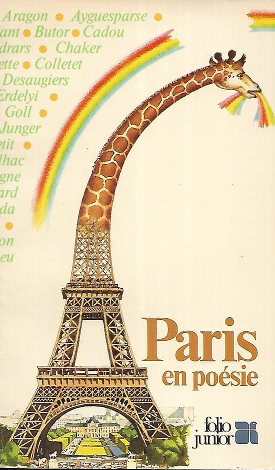"Paris en poésie" présenté par Marc Meunier-Thouret/ Folio Junior/ Très bon état/ 1981/ Livre poche