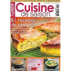 CUISINE DE SAISON n°5 fév.-avril 2011  61 recettes de saison!: Plats mijotés, cuisine de terroir, desserts gourmands/ Apéro dînatoire/ Cupcakes