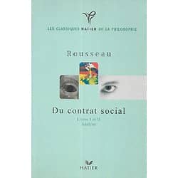 "Du contrat social, Livres I et II de Rousseau" Analyse/ Très bon état/ 1999/ Livre poche 