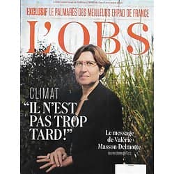 L'OBS n°3030 03/11/2022  Climat "Il n'est pas trop tard!" Valérie Masson-Delmotte/ Palmarès des Ehpad de France/ Pierre Soulages/ FO Marseille/ Marion Cotillard