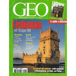 GEO n°231 février 1990 Spécial Lisbonne et l'Expo 98 + guide; Vasco de Gama/ Travail des enfants/ Le vaudou/ Les insectes/ L'Europe des clichés