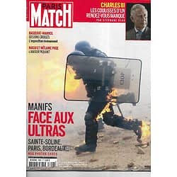 PARIS MATCH n°3856 30/03/2023  Manifs: face aux ultras/ Charles III, rdv manqué/ Basquiat & Warhol/ Fin de vie/ Israël-Cisjordanie/ Route des maharajas/ Arabie saoudite