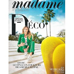 MADAME FIGARO n°22295 15/04/2016  Spécial Déco/ Guest star: Sarah Lavoine/ La Floride bohème/ Paul Smith/ Marie Poniatowski/ Haltes marocaines de luxe
