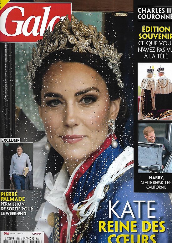 GALA n°1561 11/05/2023  Edition souvenirs: Kate, reine des coeurs/ Charles III, le couronnement/ Pierre Palmade/ Parfums haute couture