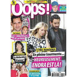 OOPS! n°216 18/03/2016  Cyril Hanouna/ "The Voice"/ Sophie Marceau/ Brad Pitt/ Fashion Week/ Kanye West/ Jennifer Aniston