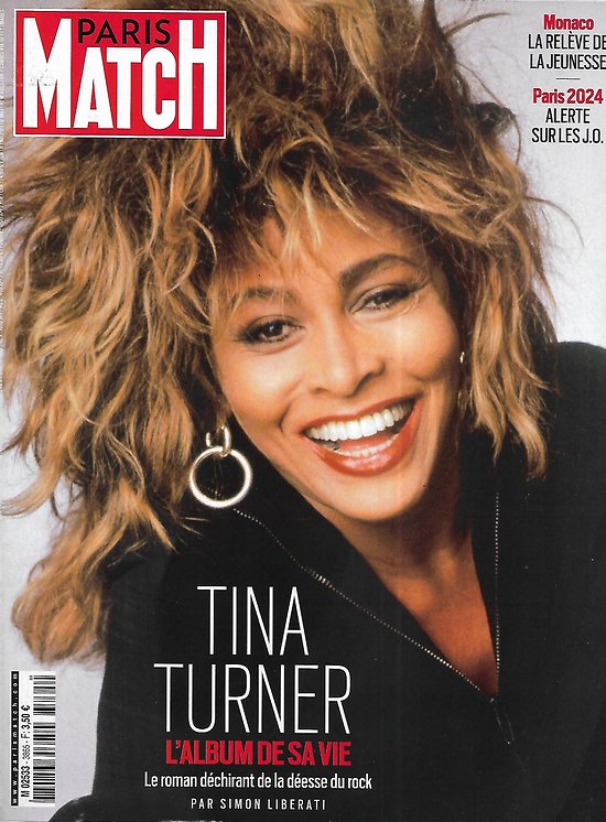 PARIS MATCH n°3865 01/06/2023  Tina Turner, l'album de sa vie/ Monaco, la relève/ L'artiste Ron Mueck/ Tomas Diagne & les tortues/ Beigbeder & Onfray