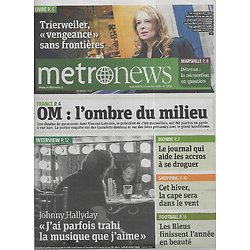METRO NEWS n°2704 19/11/2014  Justice: l'OM/ Johnny Hallyday/ Valérie Trierweiler/ Equipe de France