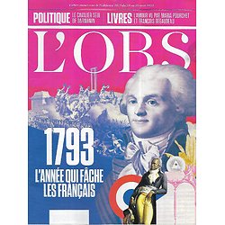 L'OBS n°3073 24/08/2023  1793, l'année qui fâche les Français/ L'amour vu par M.Pourchet & F.Bégaudeau/ Bernard Lahire sur la domination/ La succession de L'Obs