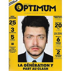 L'OPTIMUM n°86 septembre 2016  Kev Adams/ Spécial génération Y-20 ans/ French Touch/ Modorama/ YouTubeurs