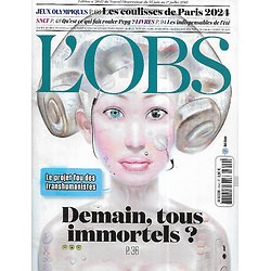 L'OBS n°2642 25/06/2015  Transhumanisme: Demain, tous immortels?/ J.O. Paris 2024/ Spécial livres/ SNCF-Pepy/ Kenzaburô Oé