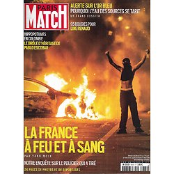 PARIS MATCH n°3870 06/07/2023  La France à feu et à sang/ Alerte sur l'eau des sources/ L'Amerigo Vespucci/ Christopher Nolan/ Line Renaud