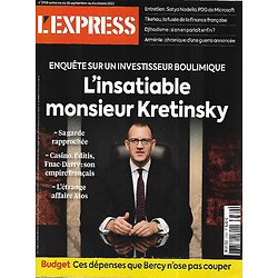 L'EXPRESS n°3769 28/09/2023  L'insatiable monsieur Kretinsky/ Réduire la dépense publique/ Argent: les meilleurs placements/ Djihadisme en France