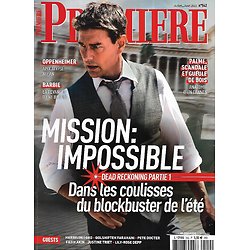 PREMIERE n°542 juillet-août 2023  Mission Impossible-Tom Cruise/ Oppenheimer-Nolan/ Barbie-Margot Robbie/ Harrison Ford-Indiana Jones/ Cannes 2023/ Chevauchée avec le diable