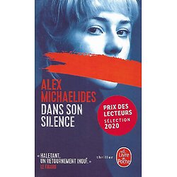 "Dans son silence" Alex Michaelides/ Comme neuf/ 2020/ Livre poche