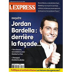 L'EXPRESS n°3785 18/01/2024  Jordan Bardella: derrière la façade/ Politique et antisémitisme/ Obama, très influent/ Sylvain Tesson court encore