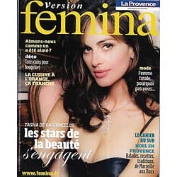 VERSION FEMINA n°403 19/12/2009 Tasha de Vasconcelos/ Jane Campion/ Eva Longoria/ Stars s'engagent