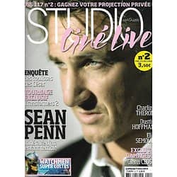 STUDIO CINE LIVE n°2 mars 2009  Sean Penn, itinéraire d'un enfant terrible/ Clint Eastwood/ Charlize Theron/ "Watchmen"/ Dustin Hoffman/ Les César/ Glenn Close