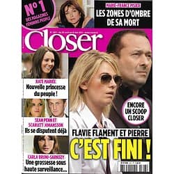 CLOSER n°307 30/04/2011 Flavie Flament/ Kate Middleton/ Sean Penn & Scarlett Johansson/ Marie-France Pisier/ Carla Bruni