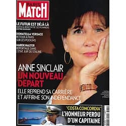 PARIS MATCH n°3271 26/01/2012  Anne Sinclair/ Costa Concordia/ Versace/ Marek Halter