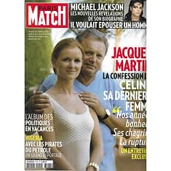 PARIS MATCH n°3145 27/08/2009  Jacques Martin/ Michael Jackson/ Sylvie Vartan/ Espèces invasives/ Rodéos urbains/ Nigéria: les pirates du pétrole