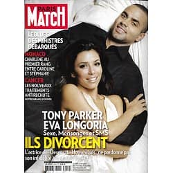 PARIS MATCH n°3210 25/11/2010  Eva Longoria & Tony Parker/ Monaco/ Cancer traitements antirechute/ Gucci Masters/ Emma Watson