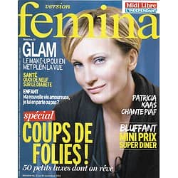 VERSION FEMINA n°554 12/11/2012  Patricia Kaas/ Spécial Coups de Folie/ Diabète
