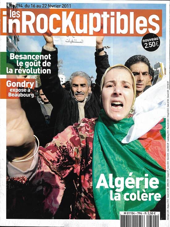 LES INROCKUPTIBLES n°794 16/02/2011  Algérie/ Michel Gondry/ Olivier Besancenot/ Frères Bouroullec