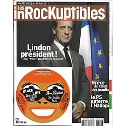 LES INROCKUPTIBLES n°812 22/06/2011 CD/ Vincent Lindon/ Grèce/ Sebastian/ Hadopi