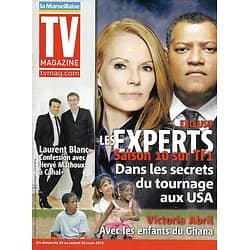 TV MAGAZINE n°20723 19/03/2011  "Les Experts"-Helgenberger-Fisburne/ Victoria Abril/ Laurent Blanc