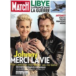 PARIS MATCH n°3227 24/03/2011  Johnny Hallyday/ Guerre en Libye/ Coco Chanel/ Michel Fugain/ Après le Tsunami