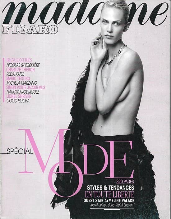 MADAME FIGARO n°21791 29/08/2014  Spécial Mode/ Aymeline Valade/ Charlize Theron/ Nicolas Ghesquiere