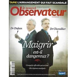LE NOUVEL OBSERVATEUR n°2422 07/04/2011  Maigrir est-il dangereux? des régimes analysés/ Krombach/ FN/ Bernard Tapie/ Alain Rey