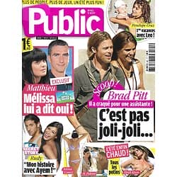 PUBLIC n°421 05/08/2011  Brad Pitt/ Heudi Klum/ Penélope Cruz/ Stars en vacances/ "Secret Story"/ Amy Winehouse