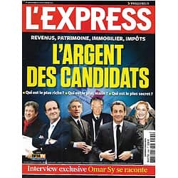 L'EXPRESS n°3164 22/02/2012  Présidentielle: l'argent des candidats/ Omar Sy/ Vague belge du cinéma/ Chinois de Paris